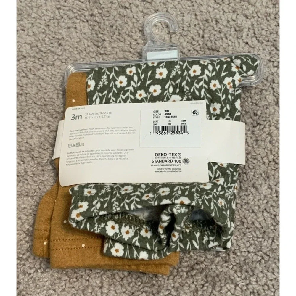 Just One You by Carters‎ Baby Infant Girls 2 pk Pants Elastic Waist Size 3M